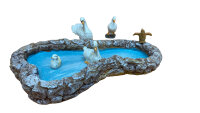 Teich mit Enten für den Krippenbau
