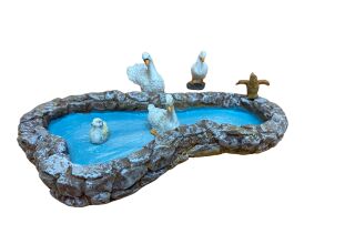 Teich mit Enten für den Krippenbau