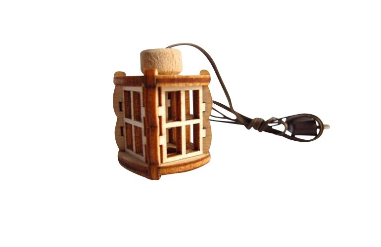 Holzlaterne mit Beleuchtung 3,5 Volt