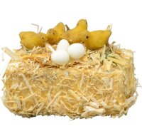 Strohballen mit Küken