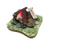 Lagerfeuer mit Batterie Beleuchtung