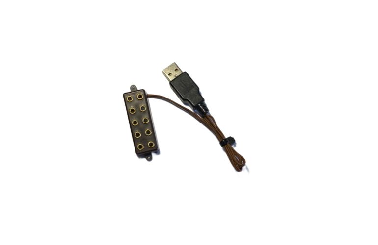 5-fach Steckerleiste Verteiler mit USB Stecker für 3,5-4,5V Krippenelektrik