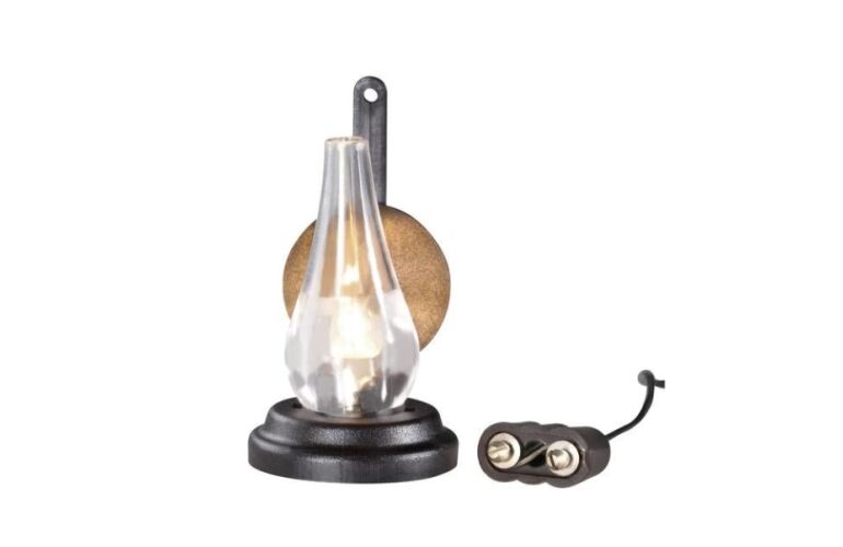 Krippenlaterne / Petroleumlampe Beleuchtet 3,5 Volt