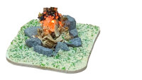 Feuerstelle / Lagerfeuer flach 3,5 Volt